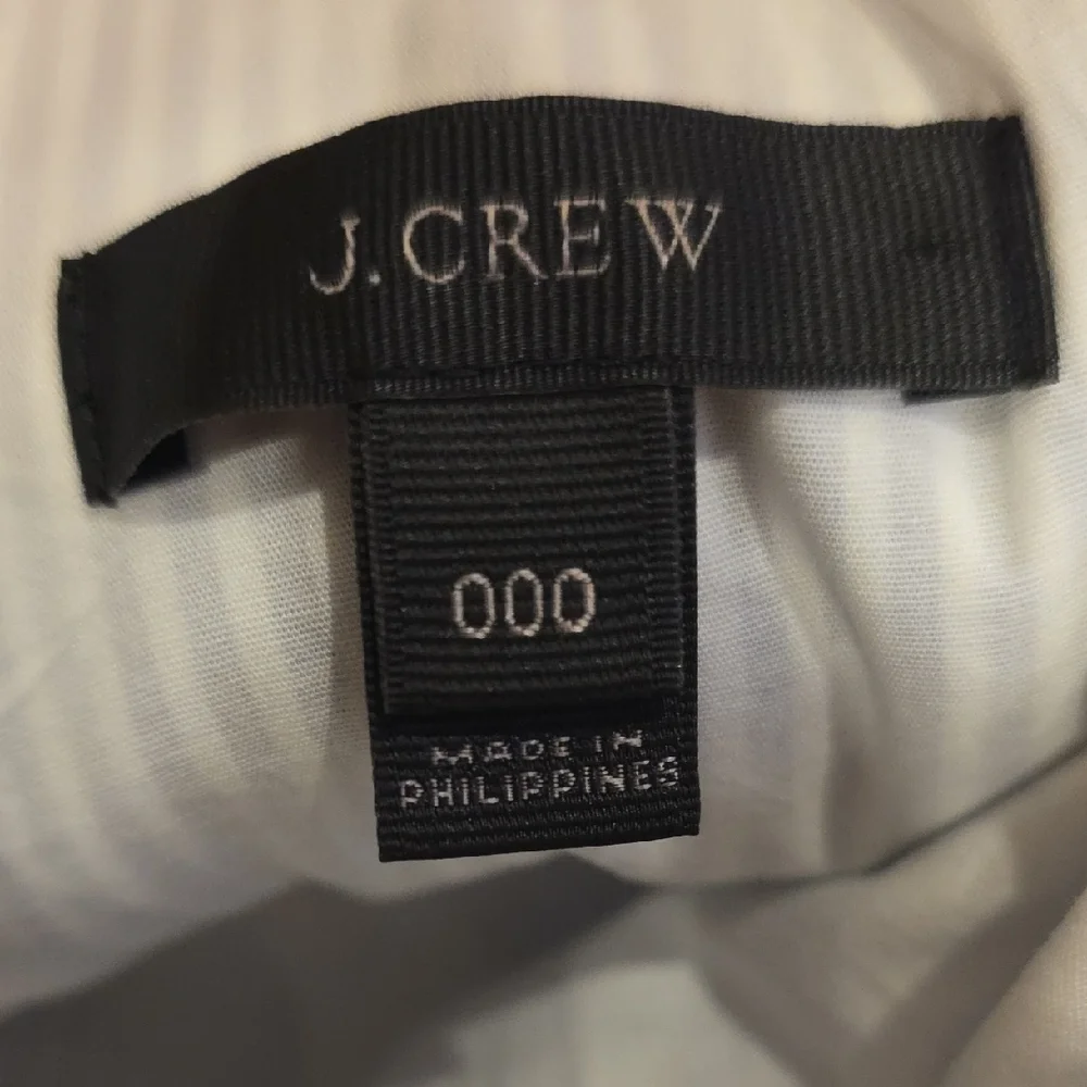 J. Crew Blue and White V-Neck Midi Dress Size 000 - Picture 4 of 4